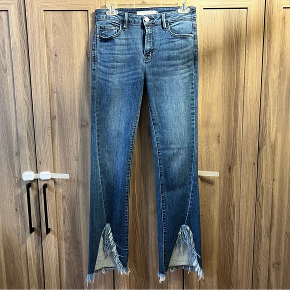 Hidden Denim - Hidden Happi Flare Frayed Split Hem Jeans Size 27